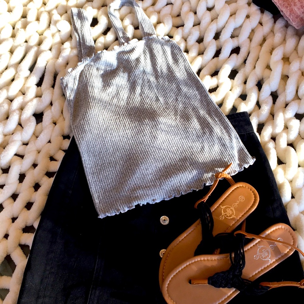 American Eagle Heather Grey Tank Top XS